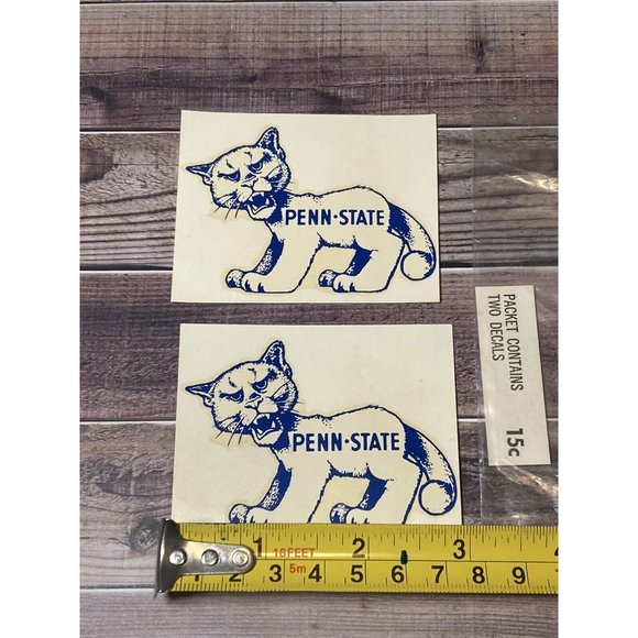 Vintage 1950’s Penn State Nittany Lions PSU University Football Decal Pack Of 2 - Picture 3 of 4